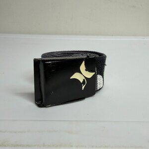 Hurley Men's Canvas Belt Metal Buckle Black Colorful  Pre-owned condition